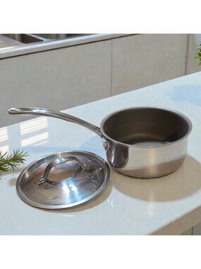 Viking 2 Qt Stainless Steel Saucepan with Lid | 3-Ply Titanium Interior 40011